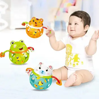 

Baby Rattle Catch Ball Toy 0-24 Month Baby Puzzle Hand Animal Soft Rubber Teether Rattle Baby Toys For Babies