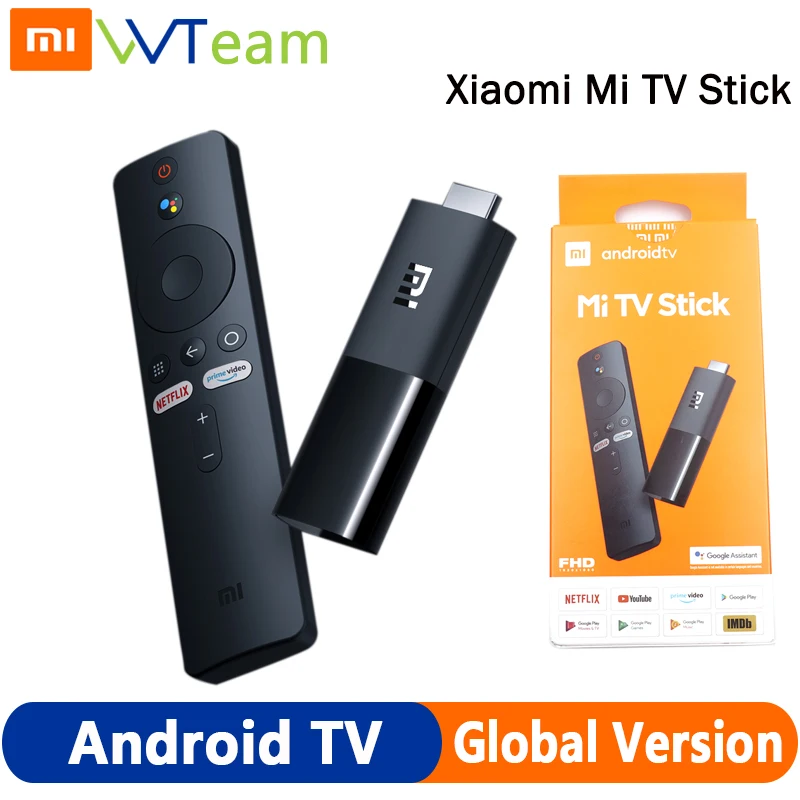 ТВ-брелок Xiaomi Mi TV Stick глобальная версия Android FHD HDR четырехъядерный HDMI 1 Гб + 8 Bluetooth Wi-Fi
