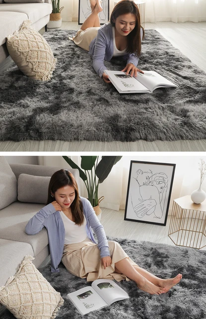 Furry bedside carpet, indoor floor living room carpet, 40 * 60cm