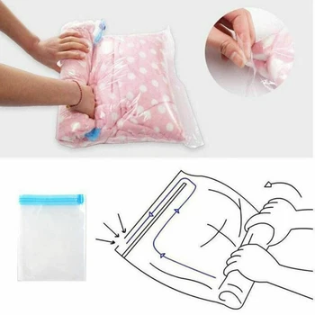 

8pcs Rolling Vacuum Storage Bag Condensing Shirts Pants Sweaters Jackets Blankets Home Travel Space Saver Organizer
