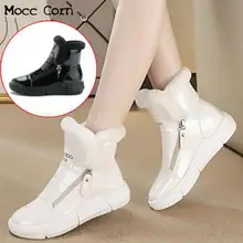 Новинка; женские зимние ботинки; зимняя обувь на платформе; кроссовки с мехом; женские плюшевые ботильоны; бархатная теплая хлопковая обувь; Водонепроницаемая Обувь