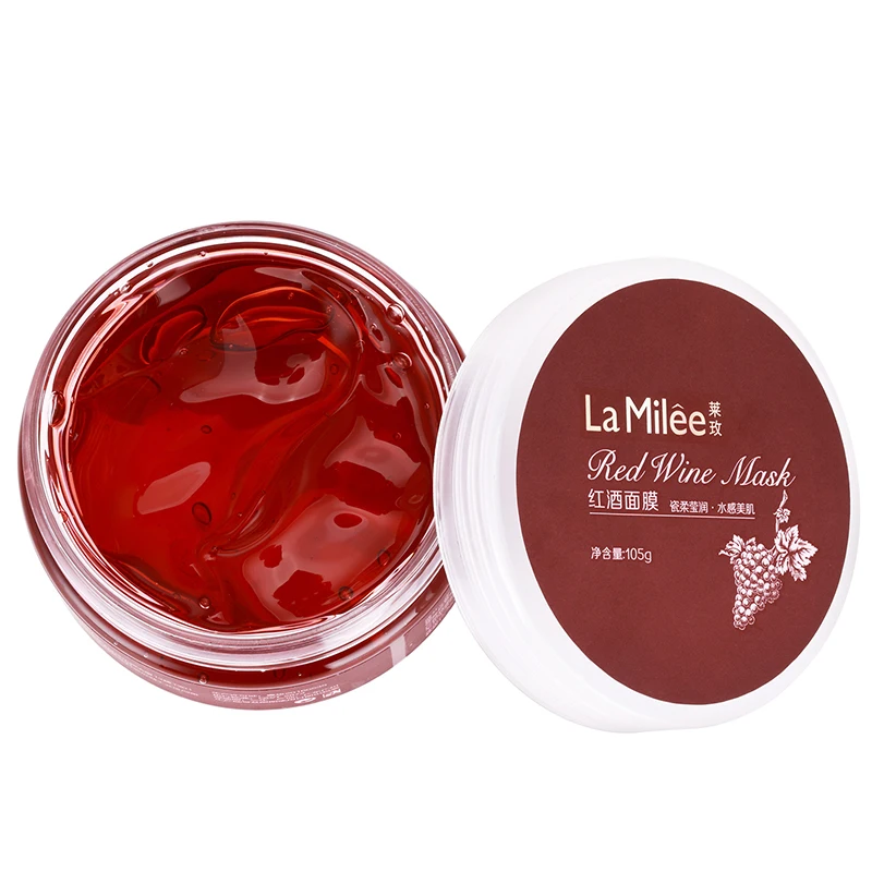 LAMILEE Red Wine Essence Sleeping Mask No Wash Moisturizing Night Cream Anti Aging Anti Wrinkle Nutrition Facial Cream 105g