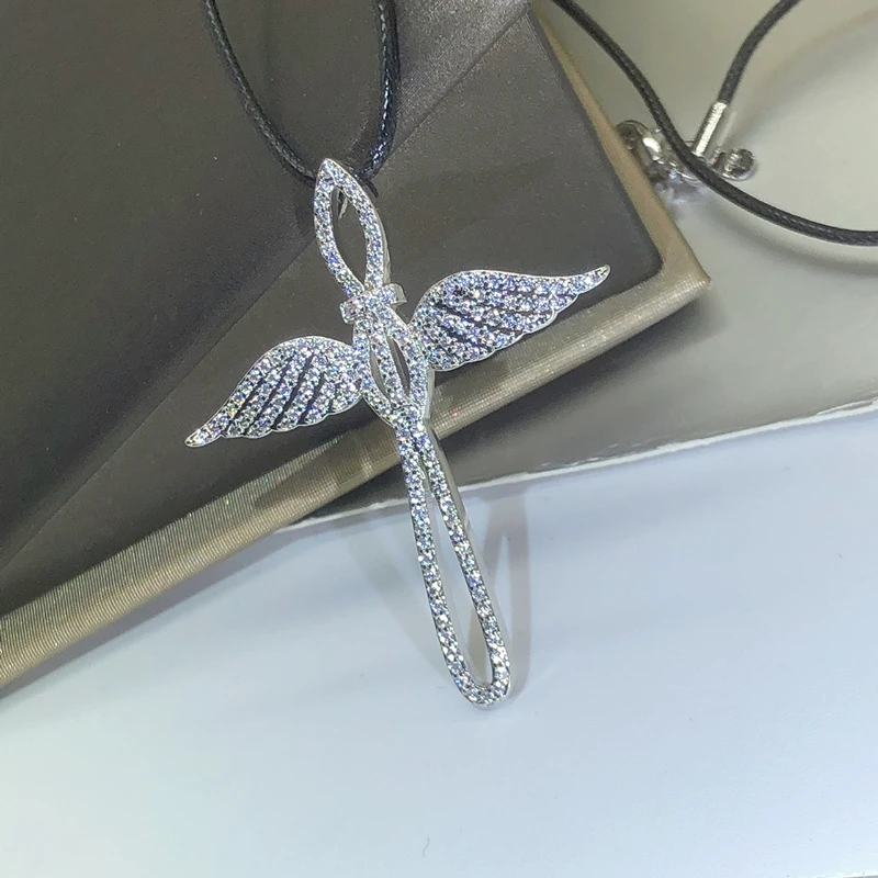 Collana con ali Erkenci Kus in argento sterling 925, collana con ali Early Bird Serial, collane Can Yaman, collana con ali di albatro - Italia