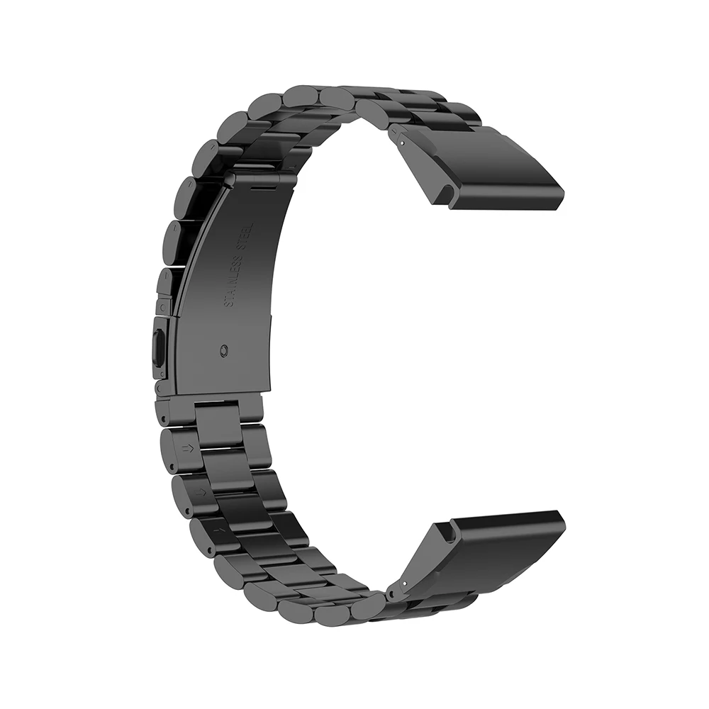 Черный Браслет металлический ремешок стальной ремень для Garmin Fenix6X 26 мм умный ремешок для часов из нержавеющей стали браслет Repacement Band аксессуары - Цвет: Черный