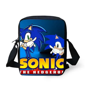 

cartoon Sonic Crossbody Bag for Men Boys Kids Superhero Comics Logo Children School Bags Bookbag Mini Messenger Bags