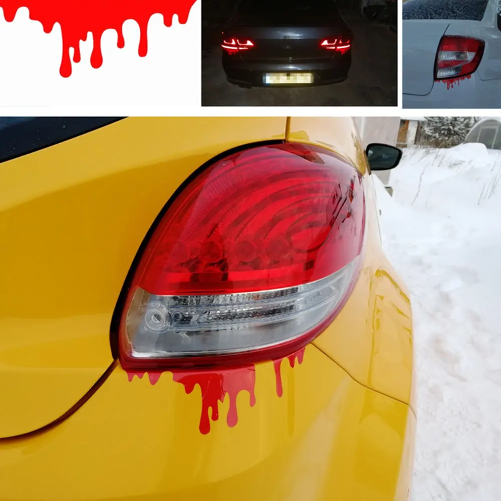 1PC car stickers red blood DIY vehicle body badge car styling stickers decalCYC 