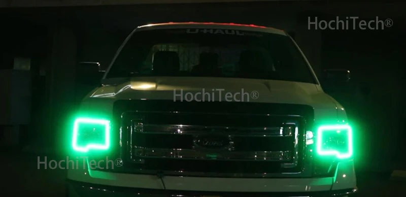 For Ford F-150 F150 2009- Excellent IR Controller Multi-Color Ultra bright RGB LED Angel Eyes Halo Ring kit