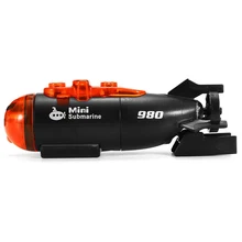 Мини-микро-Радио пульт дистанционного управления Управление RC Подводная лодка корабль катер с Led светильник игрушка в подарок