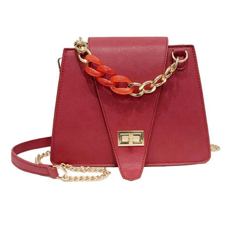 

Acrylic Chain Shoulder Bag Personality Women'S Chain Bag Fashion Shoulder Strap Messenger Bag