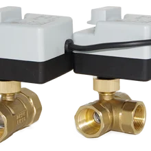 Электрический и ручной шаровой клапан, латунный моторизованный клапан 2, 3-ходовой кондиционер, солнечный водопроводной кран, 3 провода, 2 управления, 220 В