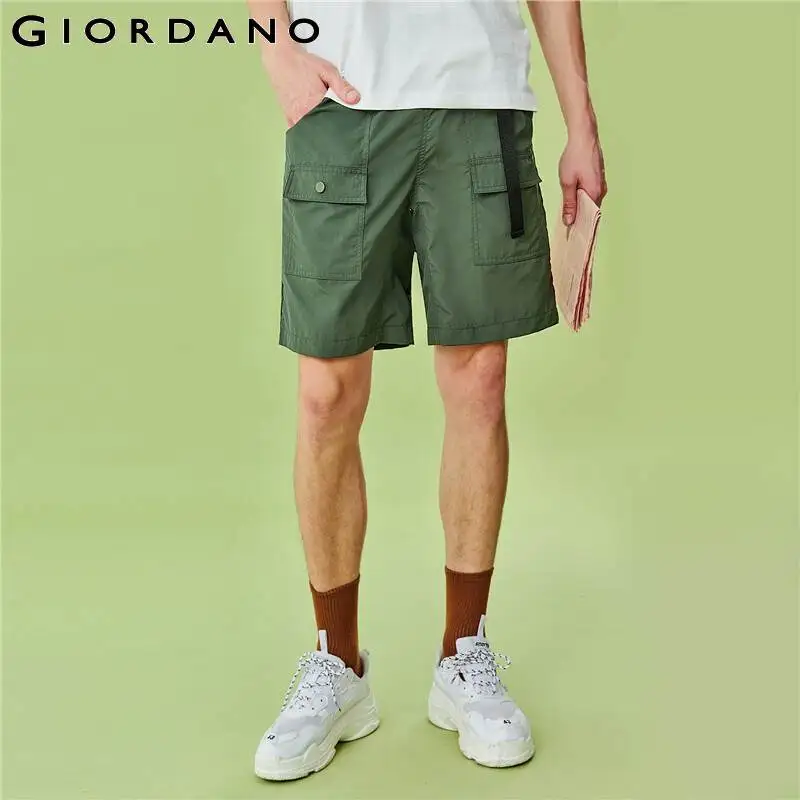 nylon cargo shorts elastic waist