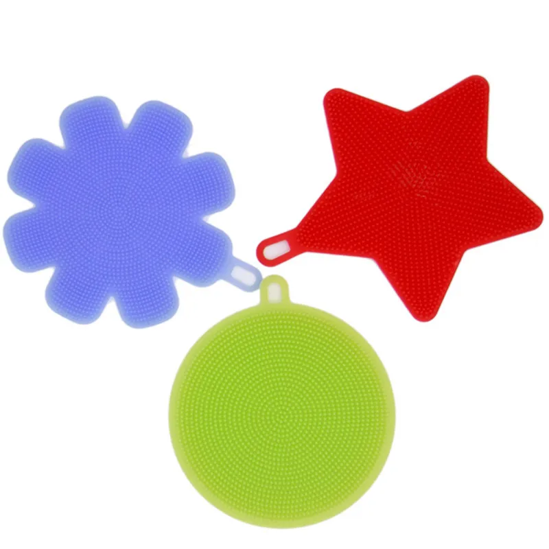 

Kitchen Accessories Silicone Dish Washing Brush Sponge for Washing Dishes Cleaning Brushes Cooking Tool Sponges Scouring Pads