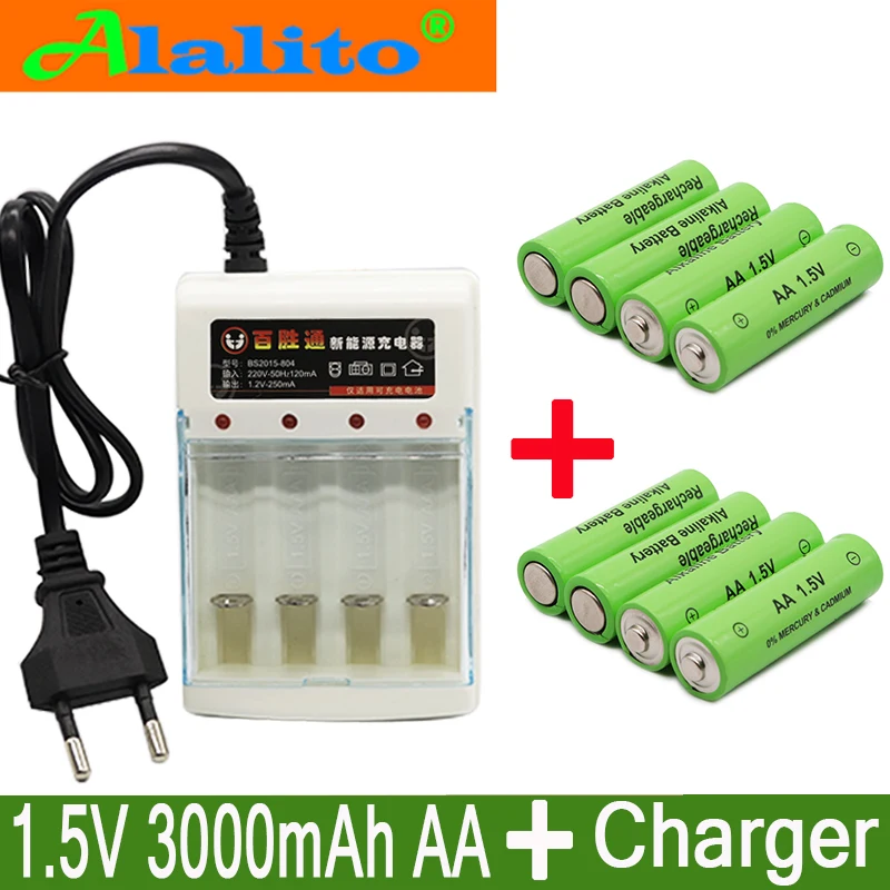 Alalito 2020 новый тег 3000 MAH аккумуляторная батарея AA 1 5 V. Перезаряжаемая Новинка Alcalinas
