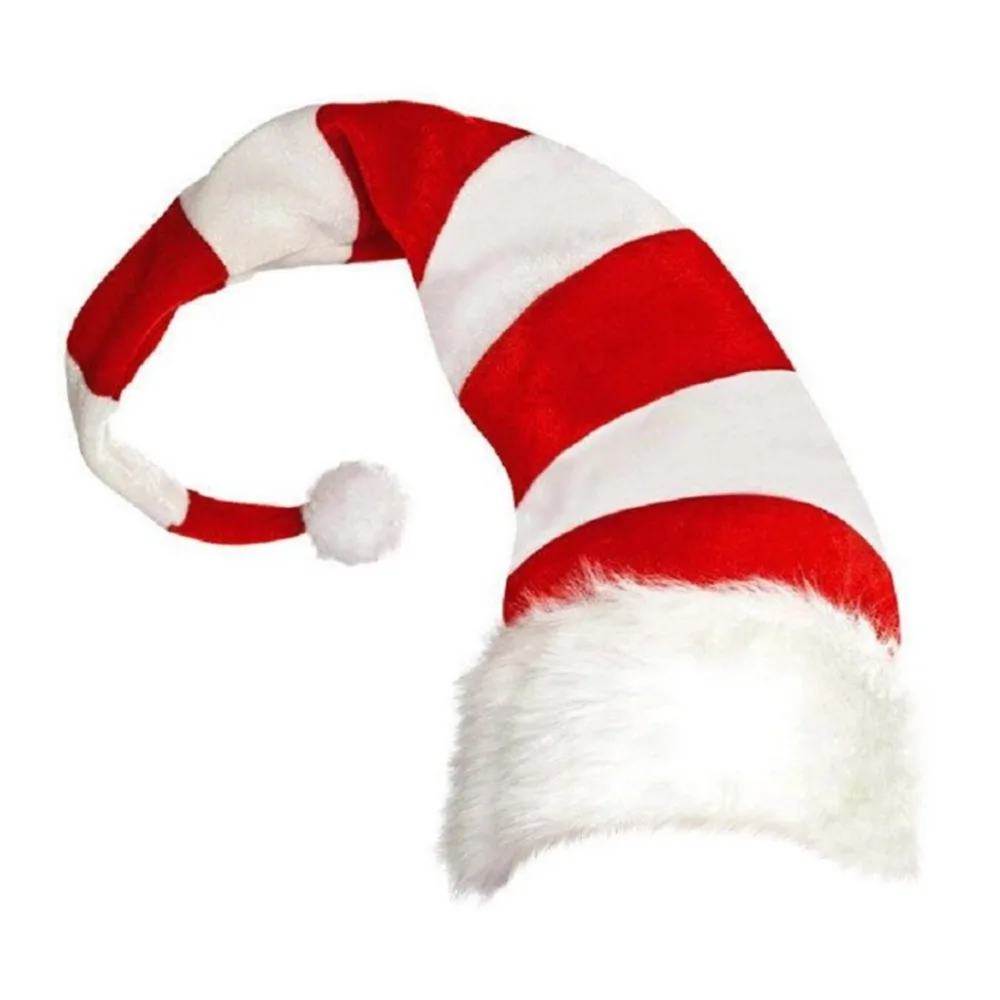 Рождественские шапки Abult Merry Christmas шапки Санта Клаус в полоску плюшевая Красная Шапочка Подарок новогодний декор kerstmuts# 2F