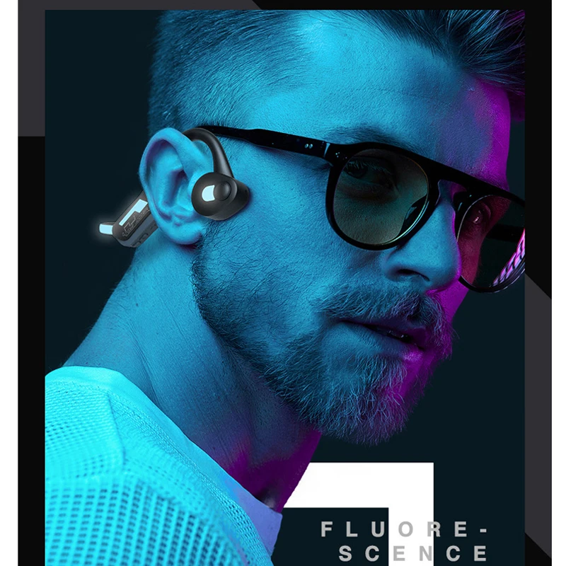 BGreen J31 наушники с костной проводимостью спортивные наушники с bluetooth водонепроницаемые велосипедные наушники со светящейся краской для бега пешего туризма