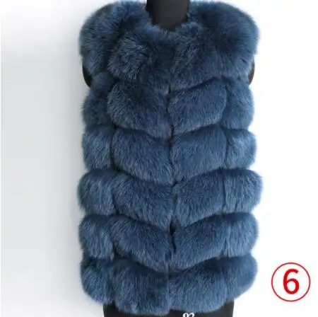 short vest 20 Новинка, женская мода, Осень-зима, стильное пальто из настоящей лисы, зимний женский жилет из натурального меха, тонкая куртка с круглым вырезом, пальто, жилет - Цвет: short vest 20