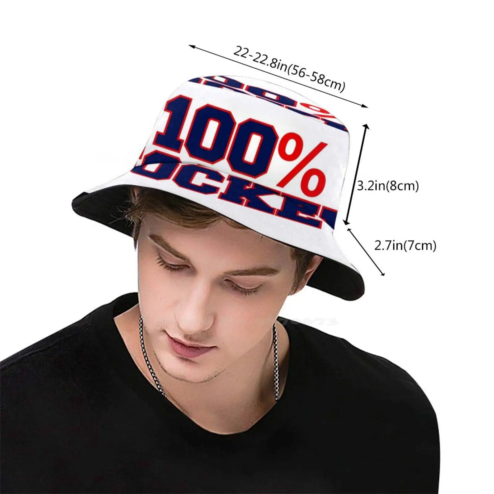 Ice Hockey Foldable Panama Bucket Hat 