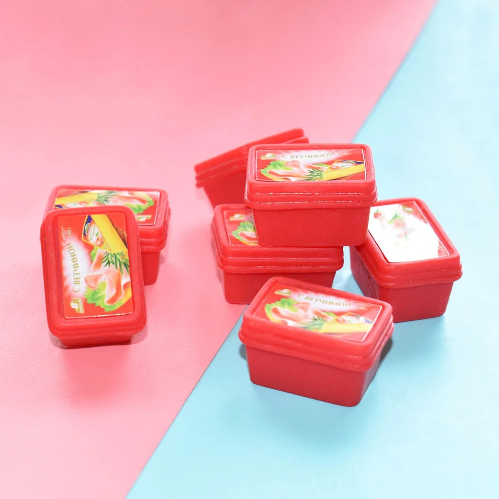 Dollhouse plastic simulation lunch-box miniature dollhouse accessories—wr 