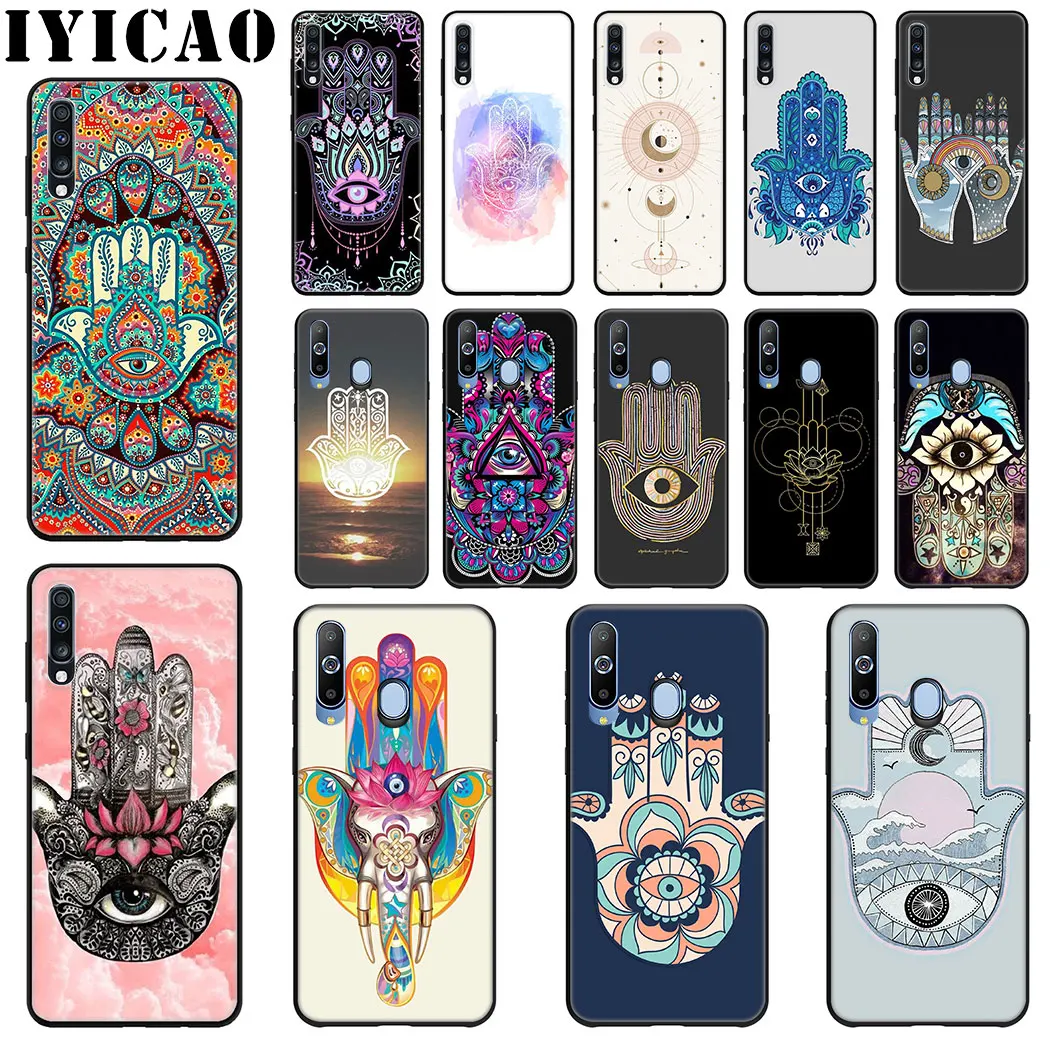 

IYICAO Fatimas Hand Soft Silicone Case for Samsung J6 A9 A8 A7 A6 Plus 2018 A5 A3 2016 2017 Phone Case