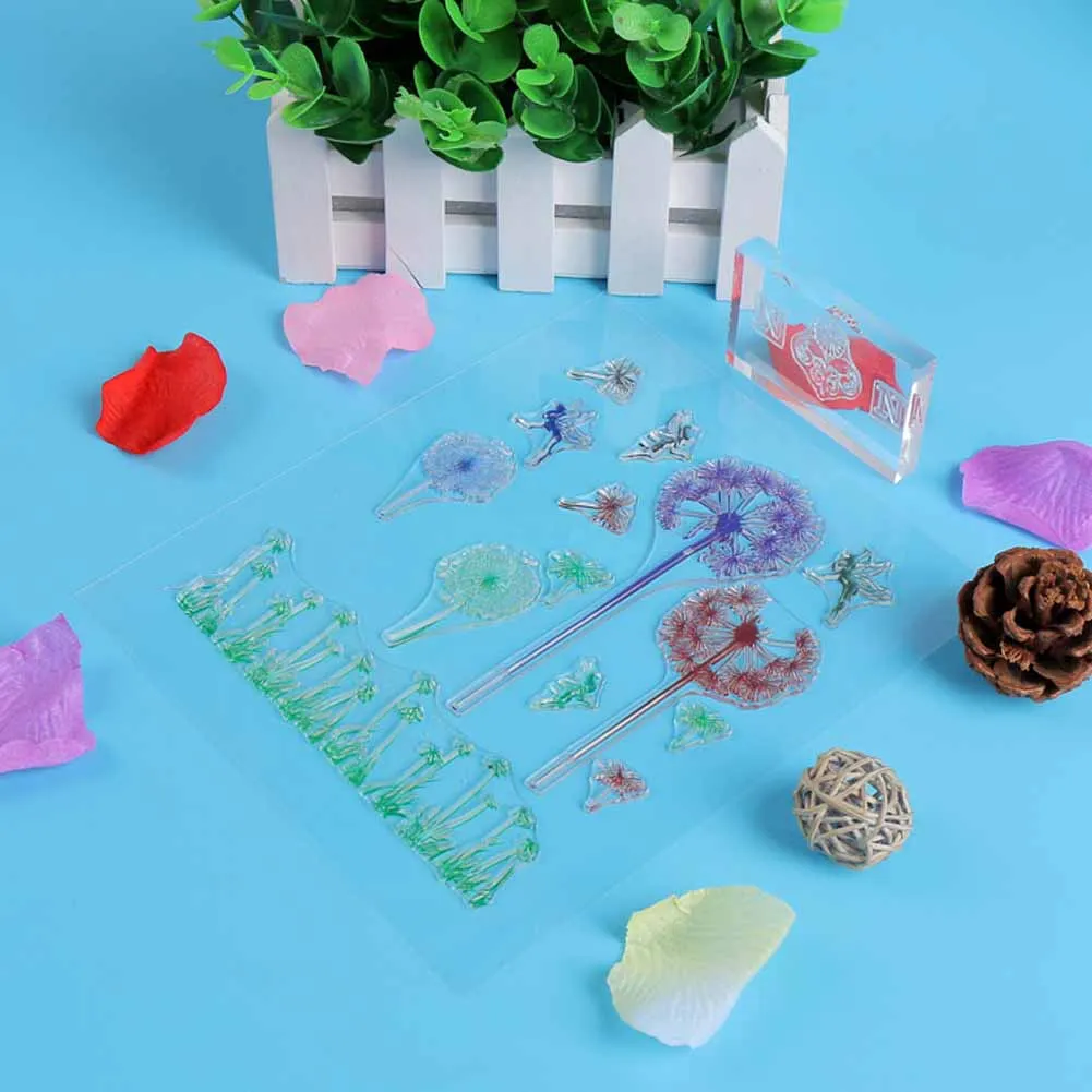 1 компл. Одуванчик прозрачный печать для DIY Скрапбукинг декоративная живопись значок школы Papelaria - Цвет: as picture