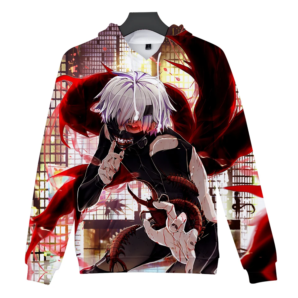 YINUODAIL3D Токийский Гуль, толстовки, толстовка, крутые мужские и wo мужские хип-хоп забавные осенние уличные толстовки, Толстовка