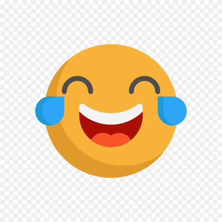 微笑表情面带着喜悦的泪水表情符号电脑图标笑-笑脸