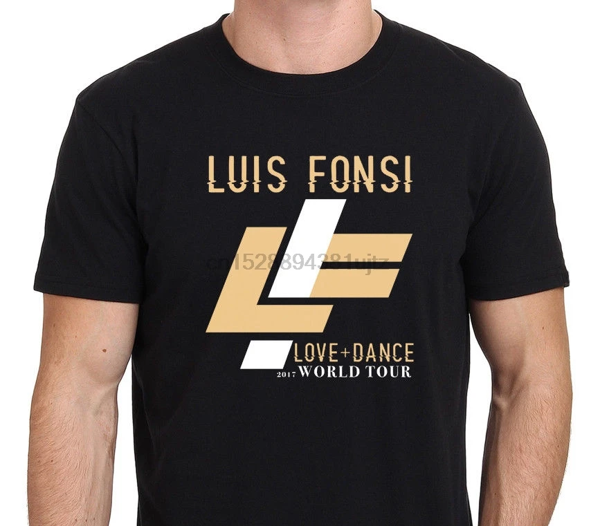 LUIS FONSI LOVE + DANCE TOUR 2017 Футболка мужская Черная Размер S-M-L-XL-XXL |