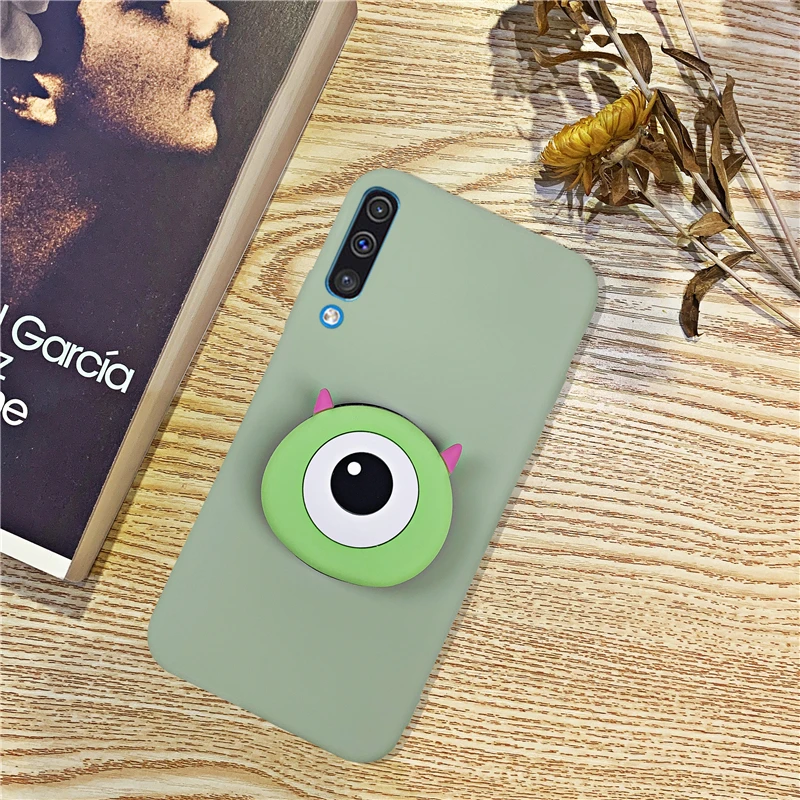 3D силиконовый чехол с мультяшным рисунком для телефона samsung Galaxy A50 A30 A40 A20 A10 A70 A60 A80 A7 A8s милая мягкая задняя крышка с подставкой - Цвет: 12