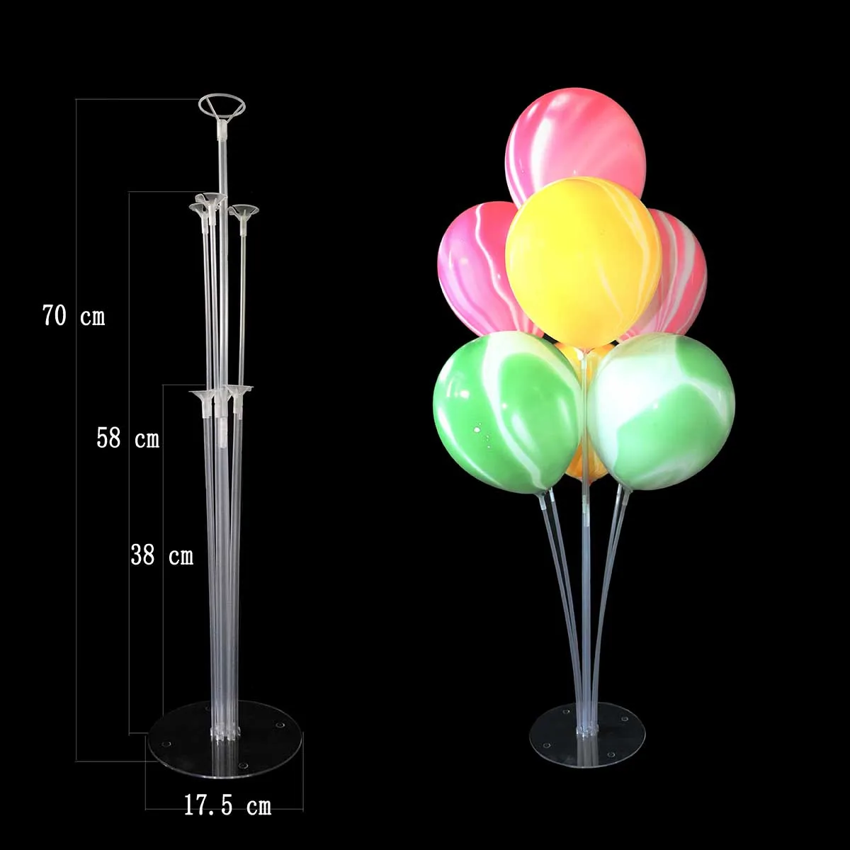 7/11 пробки держатель воздушных шаров колонна-подставка прозрачный пластиковый шар палочка День Рождения украшения Детские свадебные шары Декор