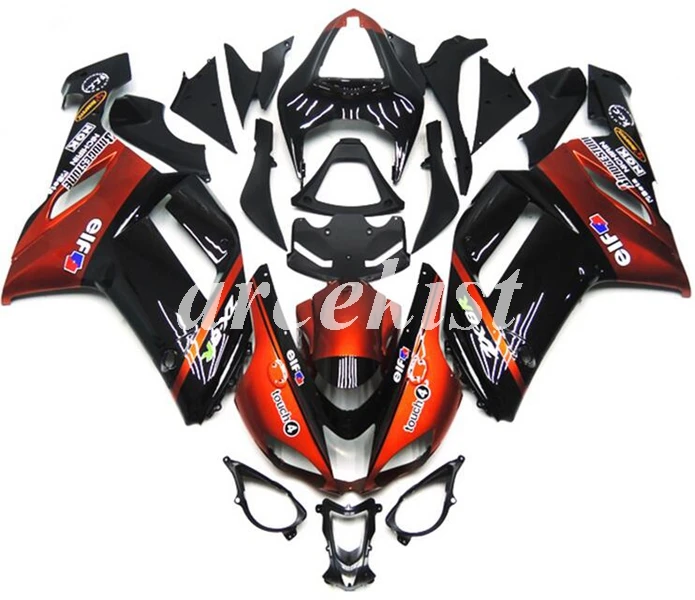 4 подарки ABS мотоцикл Полный обтекатели комплект подходит для Kawasaki ZX6R 2007 2008 ZX-6R 07 08 ниндзя 636 Кузов Набор зеленый