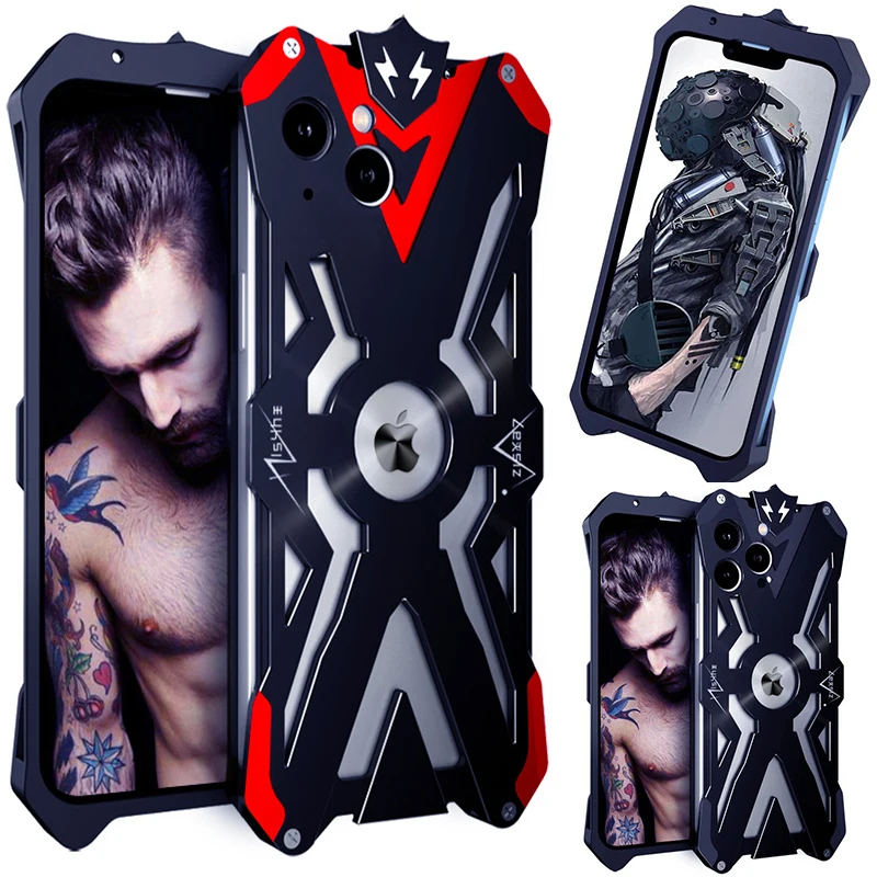 

For iPhone 13 Pro Max Powerful Shockproof Screw Metal Case For iPhone 13 Pro Max Aluminum Phone Cases