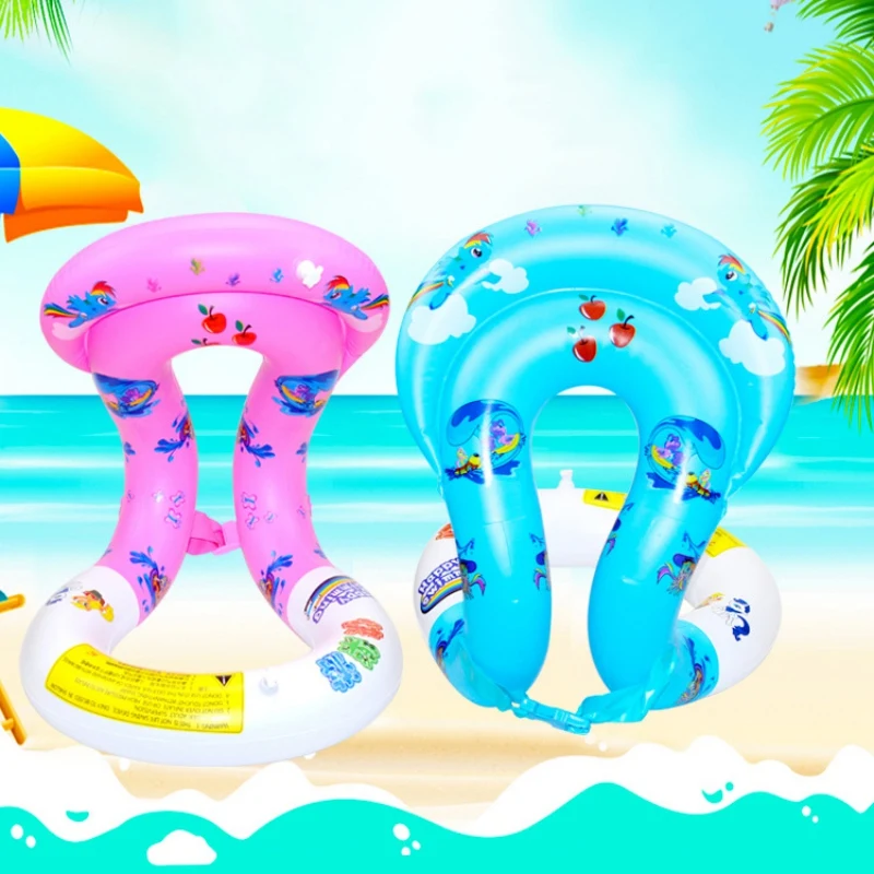 1 Pcs Swimming Ring U Shape Environmental PVC Inflatable Floating Water Pool Toys Lap Float Circle Vest For Children Adult Sport