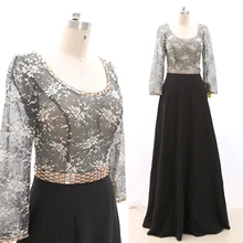 MACloth черное платье для выпускного вечера с коротким шлейфом и круглым вырезом длиной до пола, платье из тюля с кристаллами S 268146 распродажа