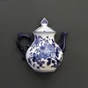 Teapot Shape Vase Metope Vase Ceramic Wall Hanging Flower Receptacle Jingdezhen Blue and White Porcelain Flower Vases 3