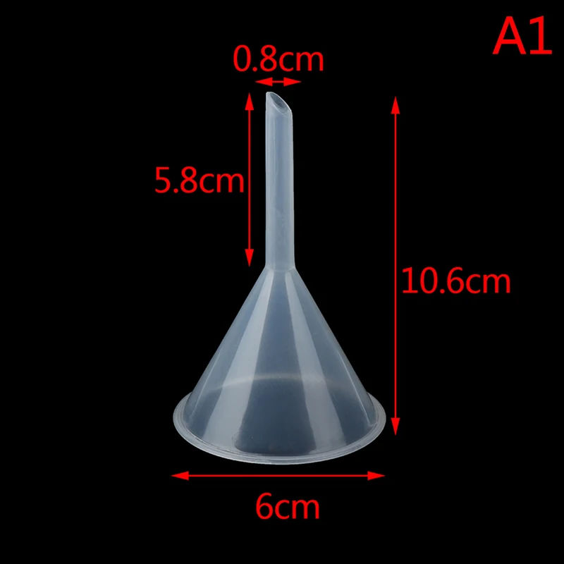 60mm Mouth Dia Laboratory Clear White Plastic Filter Funnel