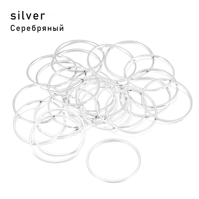 Diameter 8-40mm Round Brass Closed Rings Connect Earrings Pendants Circle Earring Pendant Jewelry Accessories Findings