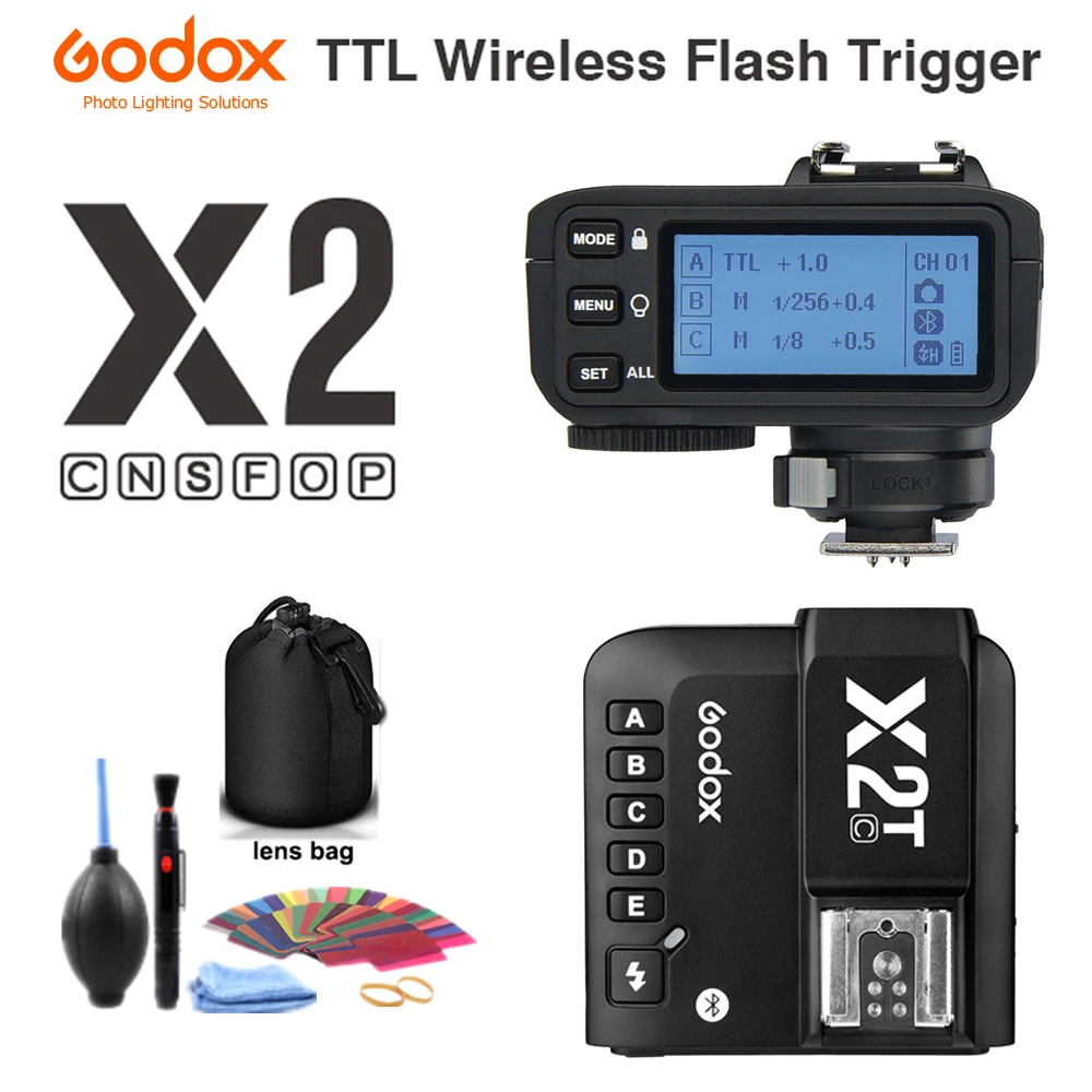 

Godox X2T-C X2T-N X2T-S X2T-F X2T-O X2T-P TTL 1/8000s HSS Wireless Flash Trigger for Canon Nikon Sony Fuji Olympus Pentax