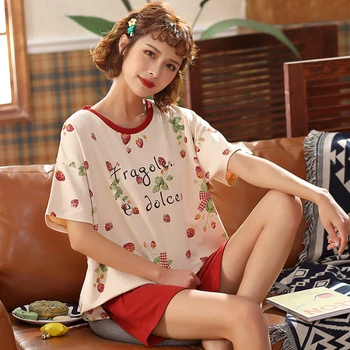 

Pijama Set for Women's Sleepwear Tops Shorts PJS Summer Pajamas Women Casual Sleepwear Nightwear homewear suit Pyjama Feminino