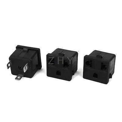 

EU US AC 250V/125V 10A/15A 3 Pins Panel Mounted Power Socket 3 Pcs