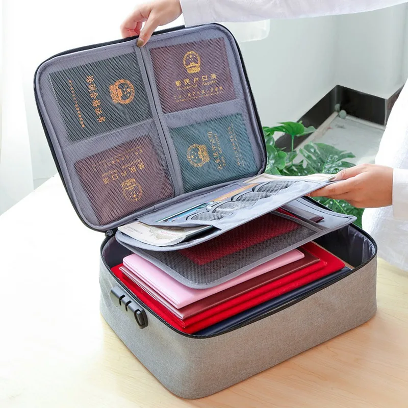 New Document Bags Large Capacity Files Organizer Travel Bags Cosmetic Box Waterproof Digital Bags Document Organizer