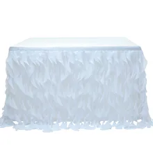 Скатерть для свадебного украшения, волнистый тюль, вечерние, для первой брити, вьющиеся, из плетеной ткани, Рождественский праздничный декор для детского душа
