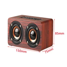 Деревянный беспроводной Bluetooth динамик Портативный hifi шок бас динамик для iPhone samsung Xiaomi