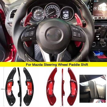 

Car Accessories for Mazda 3 6 CX-5 CX-4 Atenza Axela Carbon Fiber Car Steering Wheel Shift Paddles Trim Sticker Car-styling