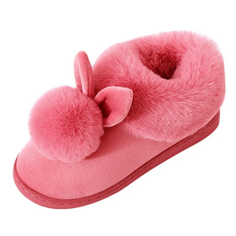 Chaussons D'hiver Pour Fille - Pantoufles Douces Motif Dessin Animé Violet | Pour Intérieur, école