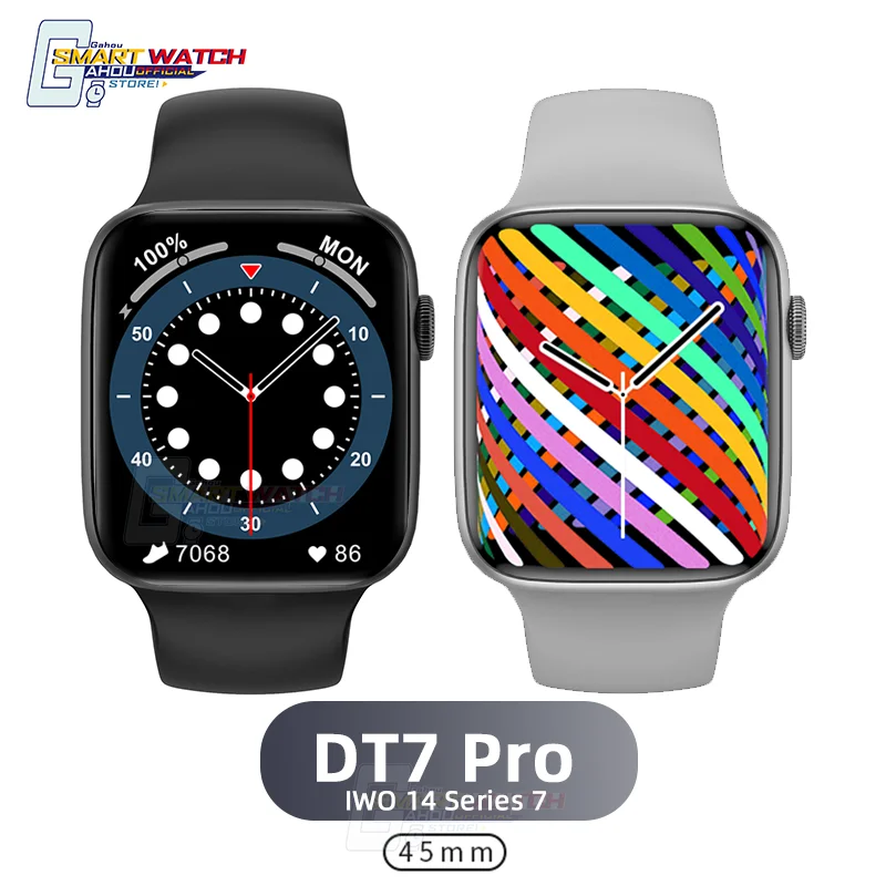 DT7プロスマートウォッチ2022 iwo 14プロの時計7ワイヤレス充電 ...