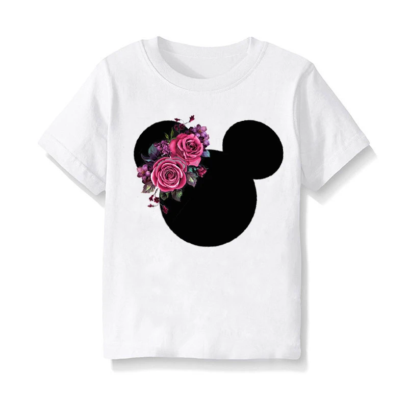 Summer Kids Children Boys Girls Loose Casual Short Sleeve Print Variety Fashion Cartoon Clothes Tops Kids Baby White T-shirt - Цвет: 17