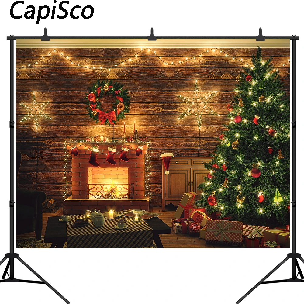 

Рождественский фон для фотосъемки с изображением светящегося дерева домашний декор семейная Праздничная Вечеринка фото фон для фотосъемки реквизит для фотосъемки