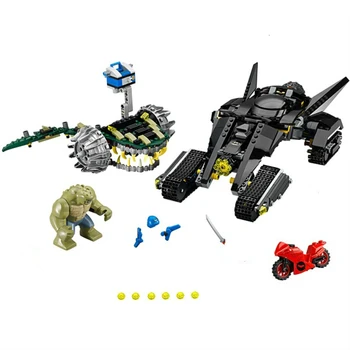 

New 758pcs Super Heroes Batman Killer Croc Sewer Smash Building Blocks 76055 Batman Model DC Toys