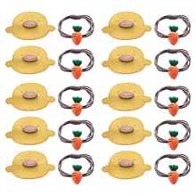 Pouco amarelo pato hairpin cenoura laço de cabelo conjunto simples bonito meninas laços de cabelo manter o cabelo de ser solto não é fácil de quebrar ou desaparecer