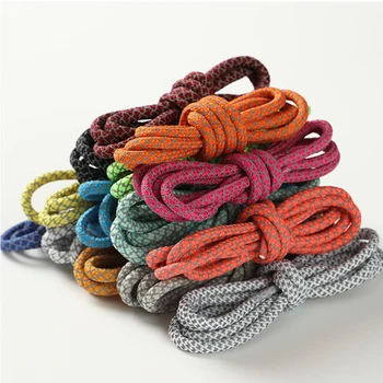 

100/120/160/180cm Fluorescent Sneaker Shoestrings Sport Shoelaces 3M Reflective Round Rope Shoes Lace Light Shoelaces